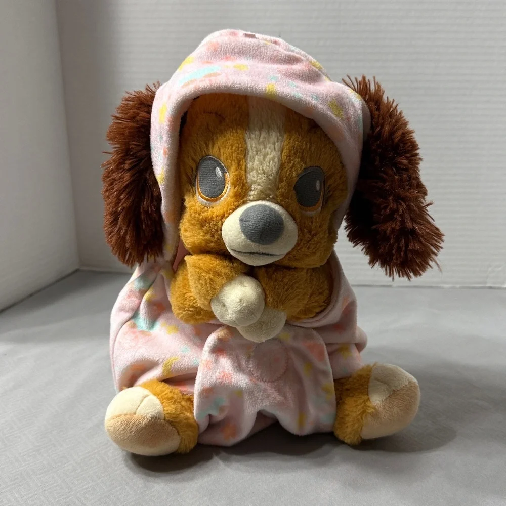 Disney Parks Babies Lady Dog Plush Pink Blanket Pouch From Lady and The Tramp